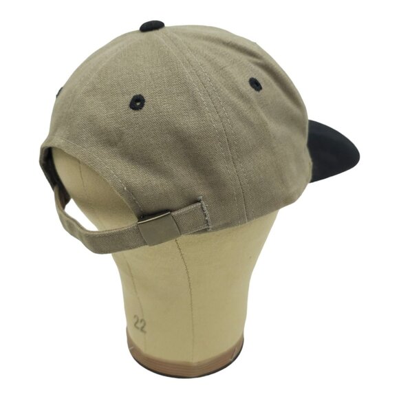 Inter Pac Embroidered Logo Tuck Strap Cap Trucker Baseball Hat Taupe Black - Picture 13 of 13